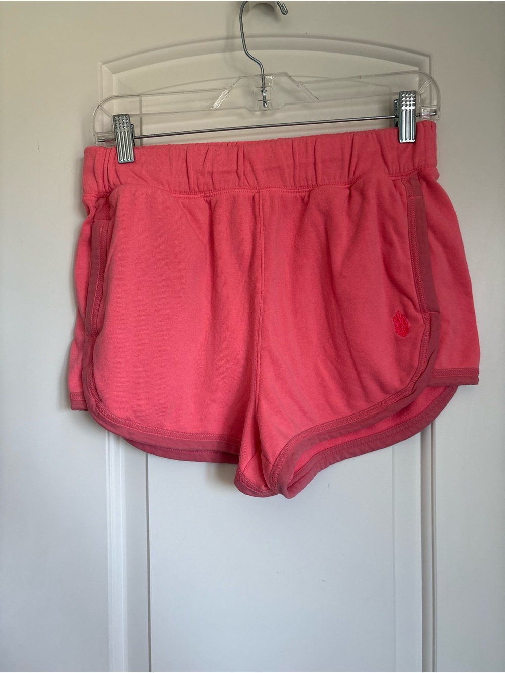 FP Movement Women’s Pink Cotton Shorts With Trim & Embroidered Logo - Size S